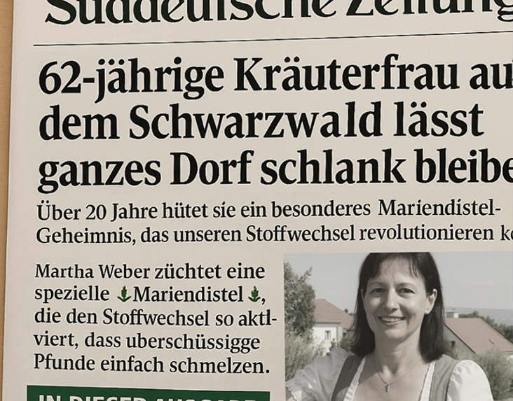 Zeitungsartikel über die Kräuterfrau Martha Weber
