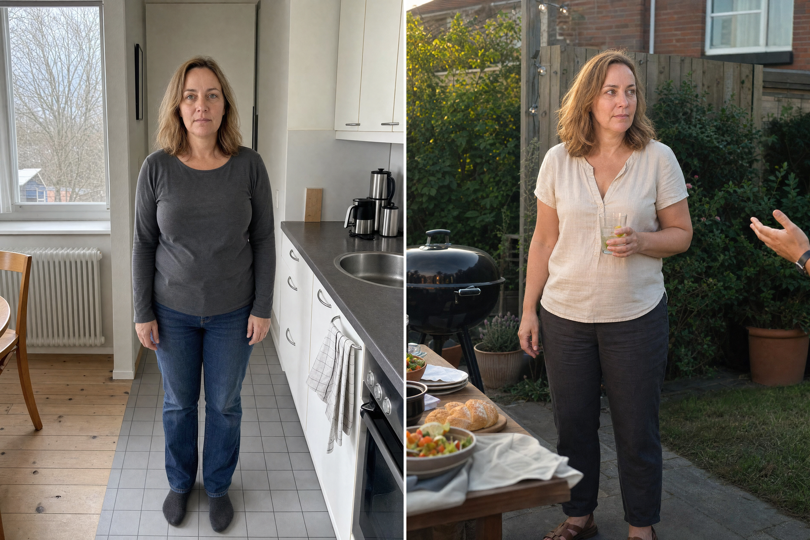 Christine, vorher und nachher