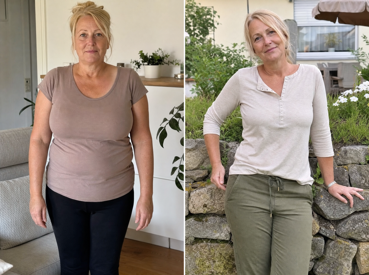 Christine, vorher und nachher