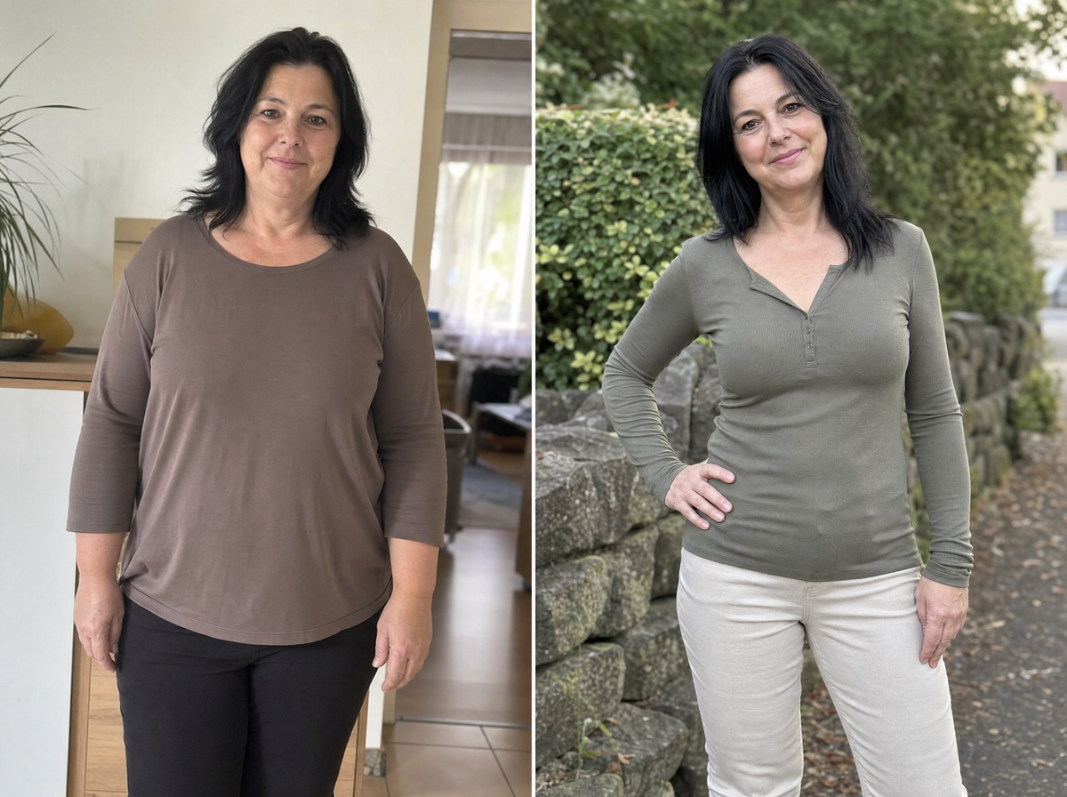 Susanne, vorher und nachher